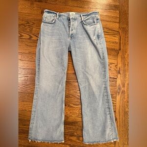 Citizens of Humanity High Rise Ankle Flare Raw Hem Size 32